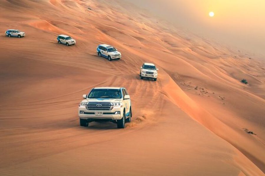 4×4 Desert Safari, Sandsurf, and Camel Ride