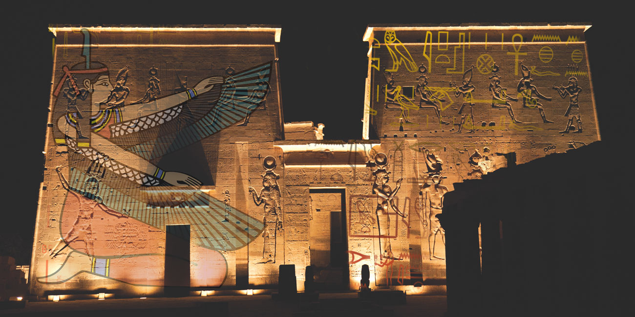 Sound and Light show at Philae temple from Aswan