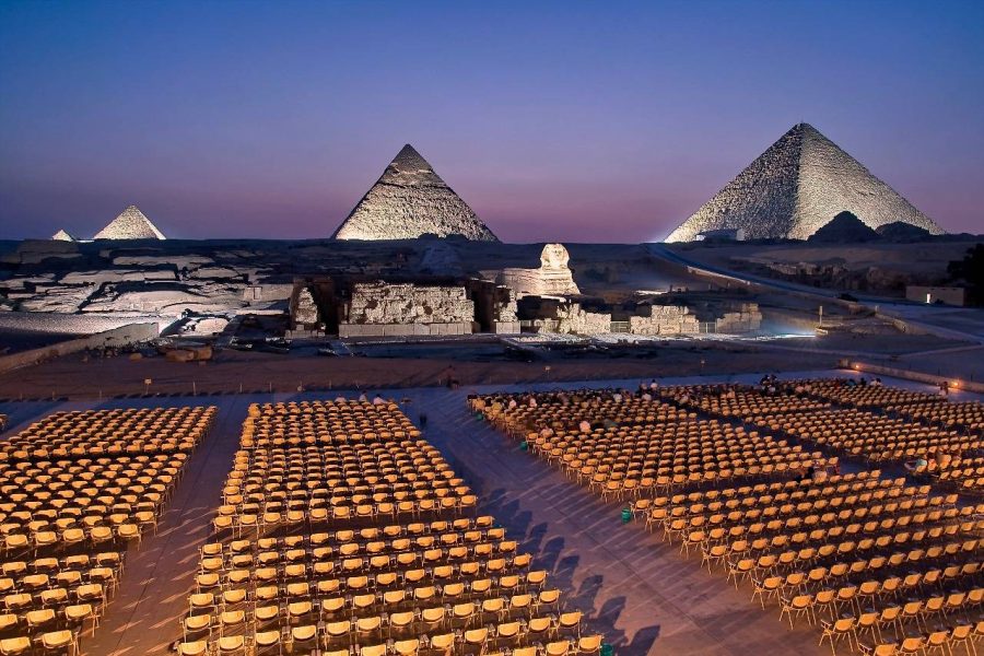 Giza Pyramids sound and light show